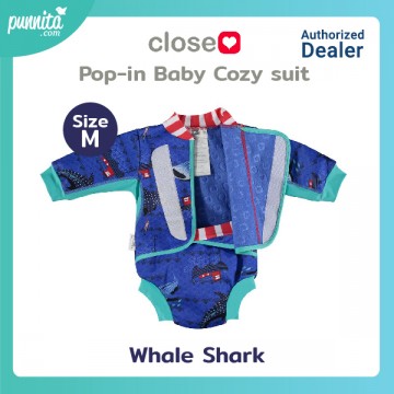 Close Pop-In Baby Cosy Suit ชุดว่ายน้ำเก็บอุณหภูมิ พร้อมผ้าอ้อมว่ายน้ำในตัว ลาย Whale shark M